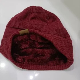 Unisex Slouchy Beanie with Fur Lining - Warm Winter Knit Cap photo review