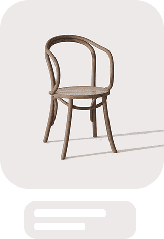 Stylish wooden chair with curved armrests, perfect for modern and classic interiors, durable craftsmanship, and comfortable seating for living rooms or offices.