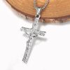 Gold & Silver Crucifix Charm Necklace
