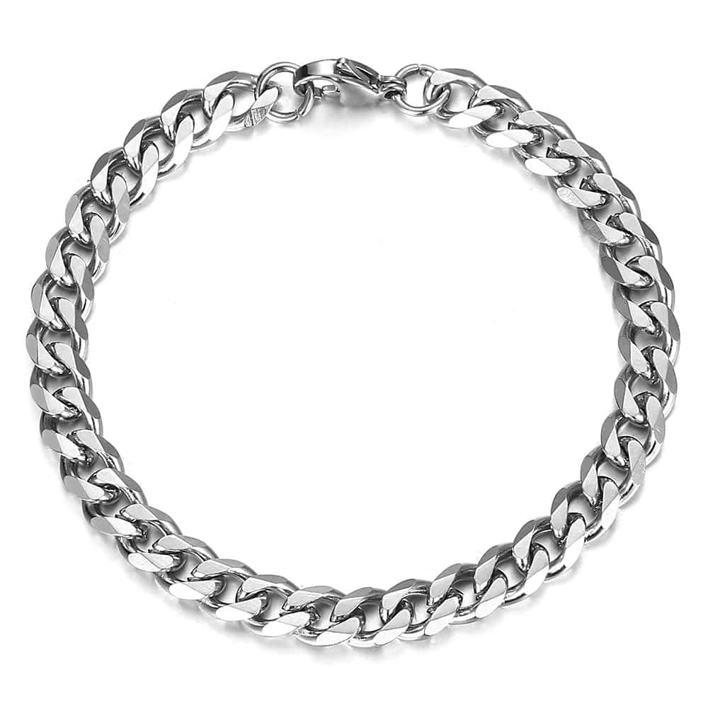 Stylish Cuban Link Chain Anklet in Stainless Steel - Image 3