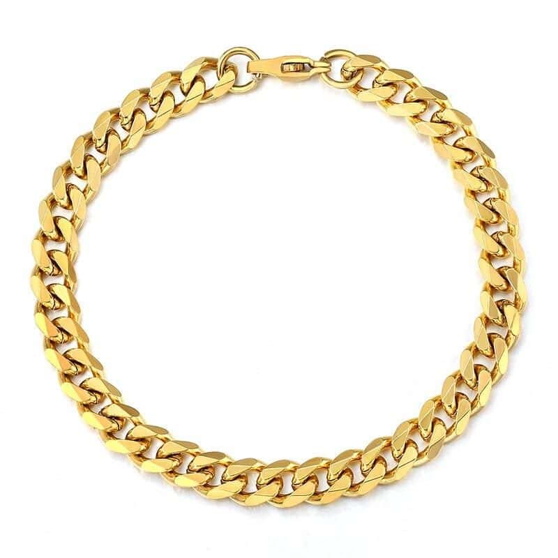 Stylish Cuban Link Chain Anklet in Stainless Steel