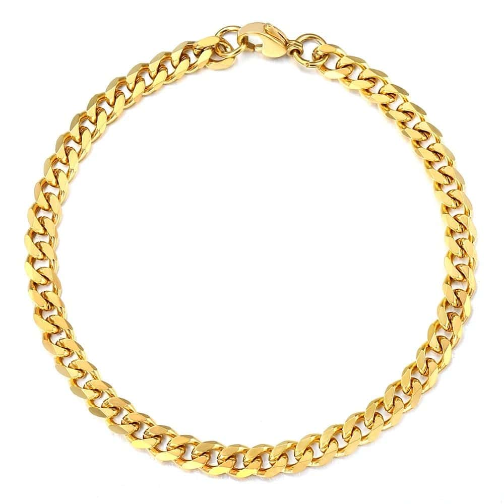Stylish Cuban Link Chain Anklet in Stainless Steel - Image 4
