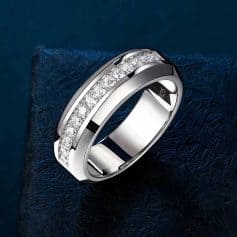 Alternative view of Sterling Silver Wedding Ring for Men