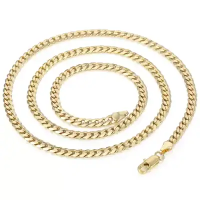 Gold Cuban Link Chain Necklace for Men