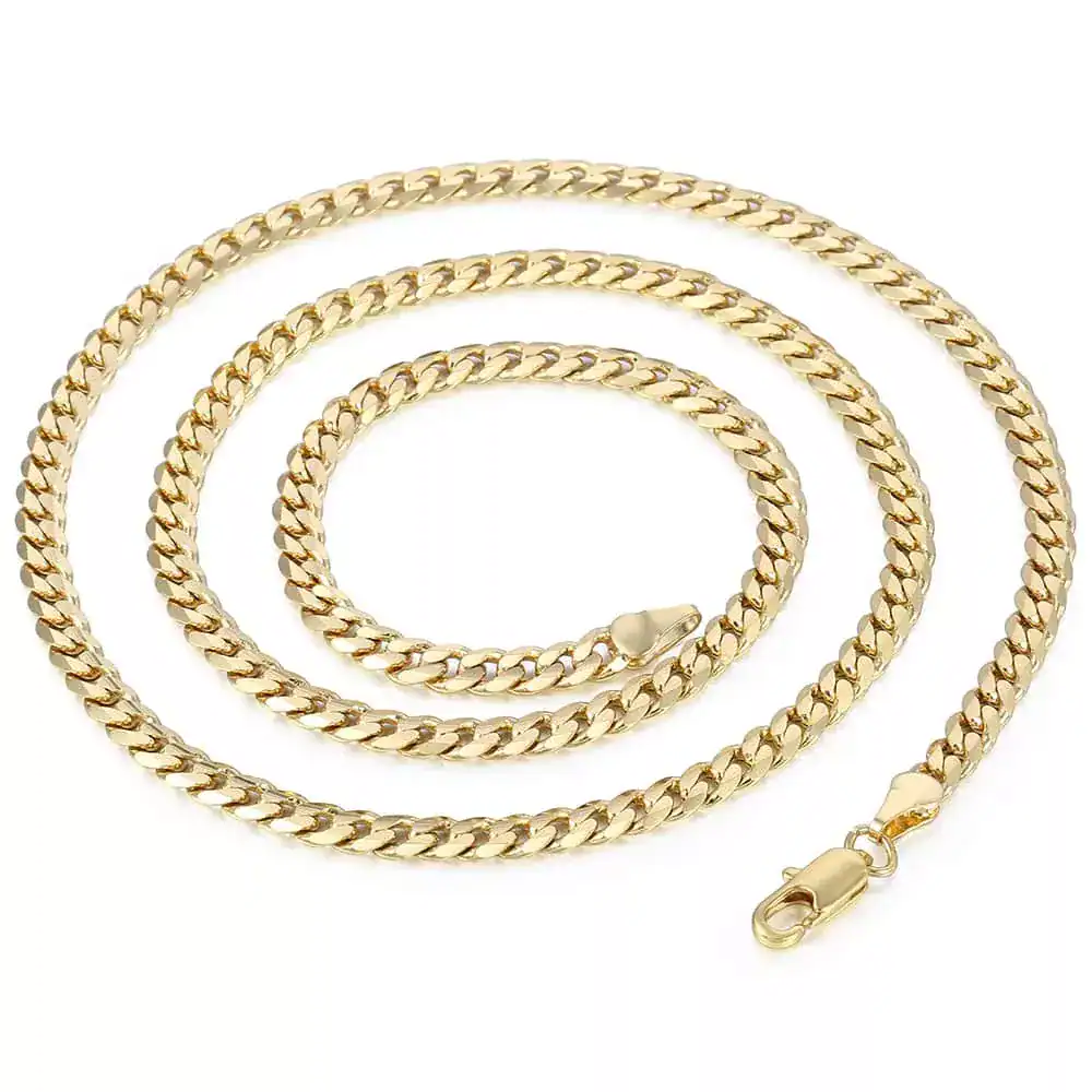 Gold Cuban Link Chain Necklace for Men