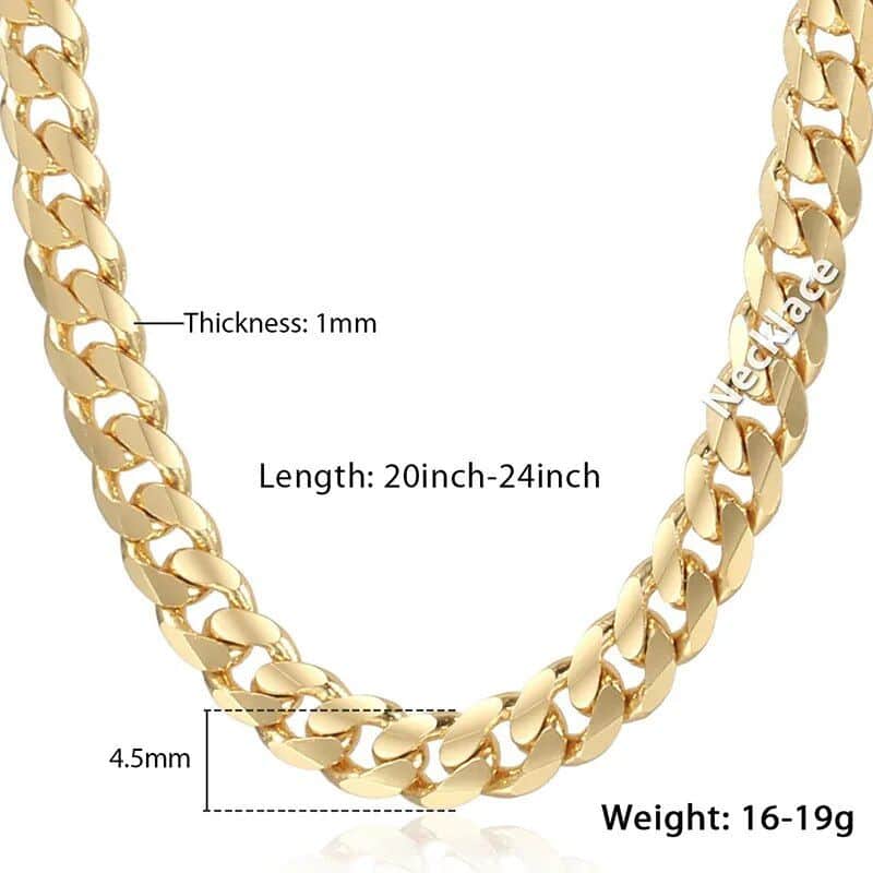 Gold Cuban Link Chain Necklace for Men - Image 6