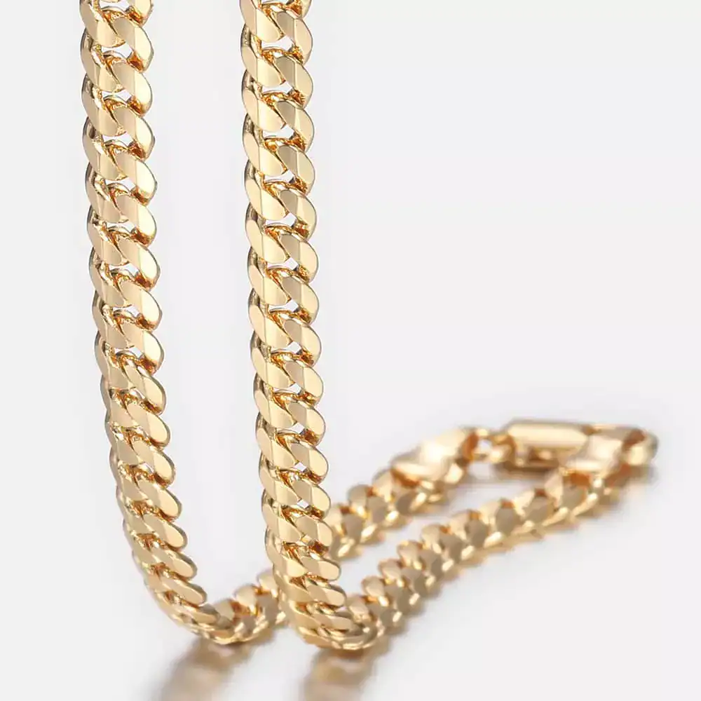 Gold Cuban Link Chain Necklace for Men - Image 2