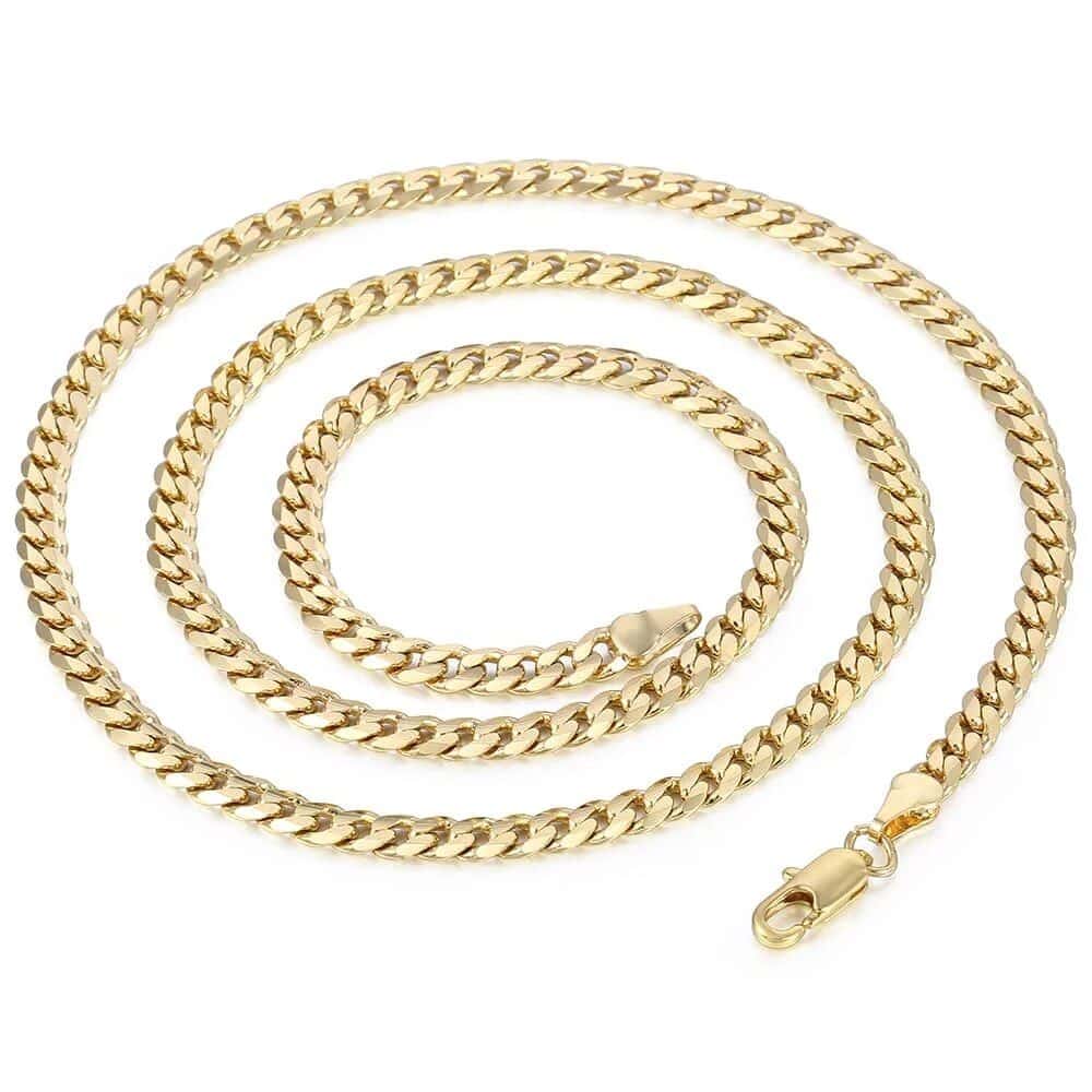 Gold Cuban Link Chain Necklace for Men - Image 4