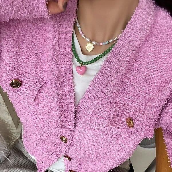 Chic Pearl Heart Pendant Necklace and Earrings - Image 6