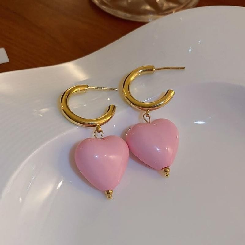 Chic Pearl Heart Pendant Necklace and Earrings - Image 8