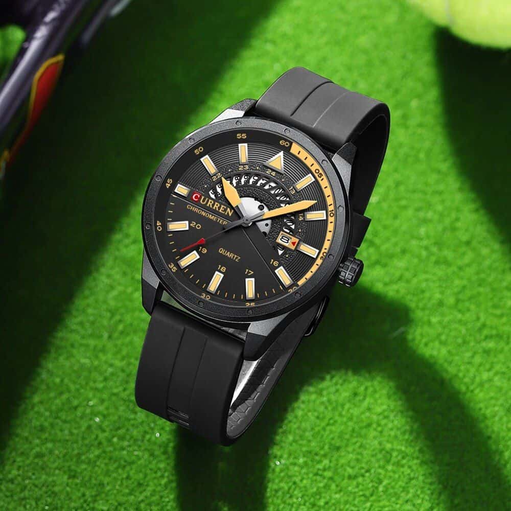 Luxury Waterproof Sport Watch with Silicone Band - Image 2