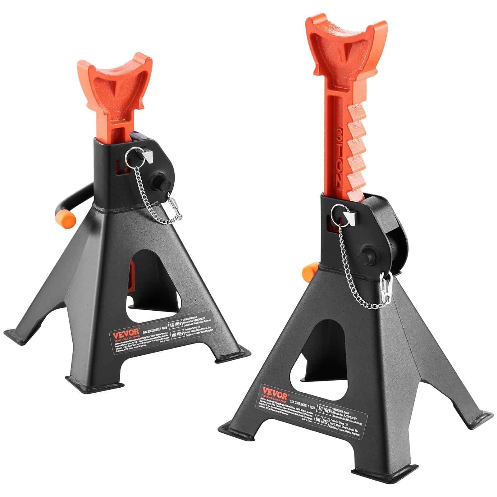 Heavy-Duty Double Locking Jack Stands 3/6 Ton Capacity - Image 2
