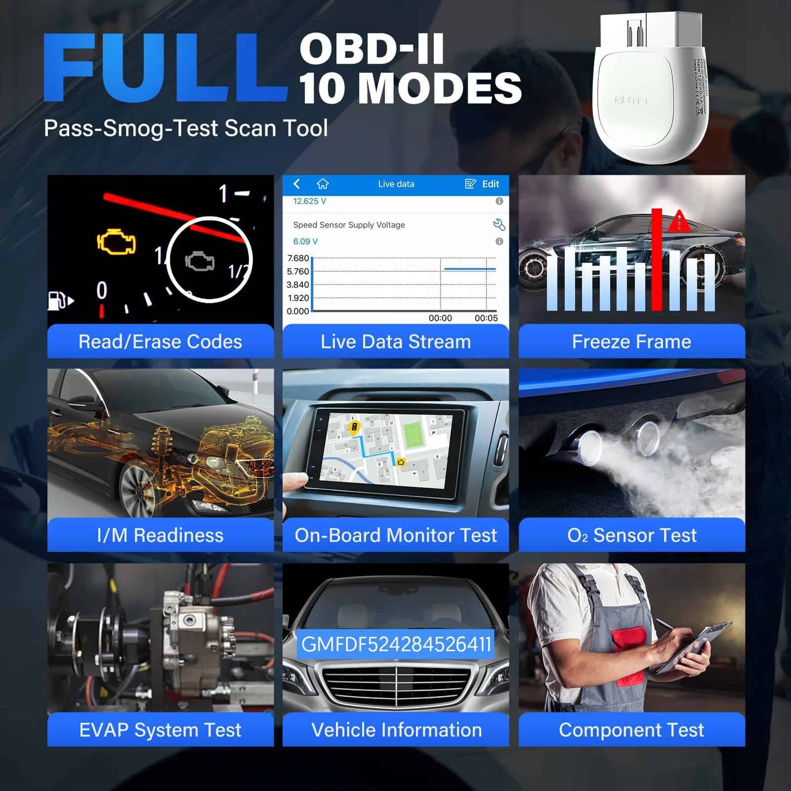 Professional Bluetooth OBD2 Scanner with Advanced Diagnostics and Reset Functions - Image 5