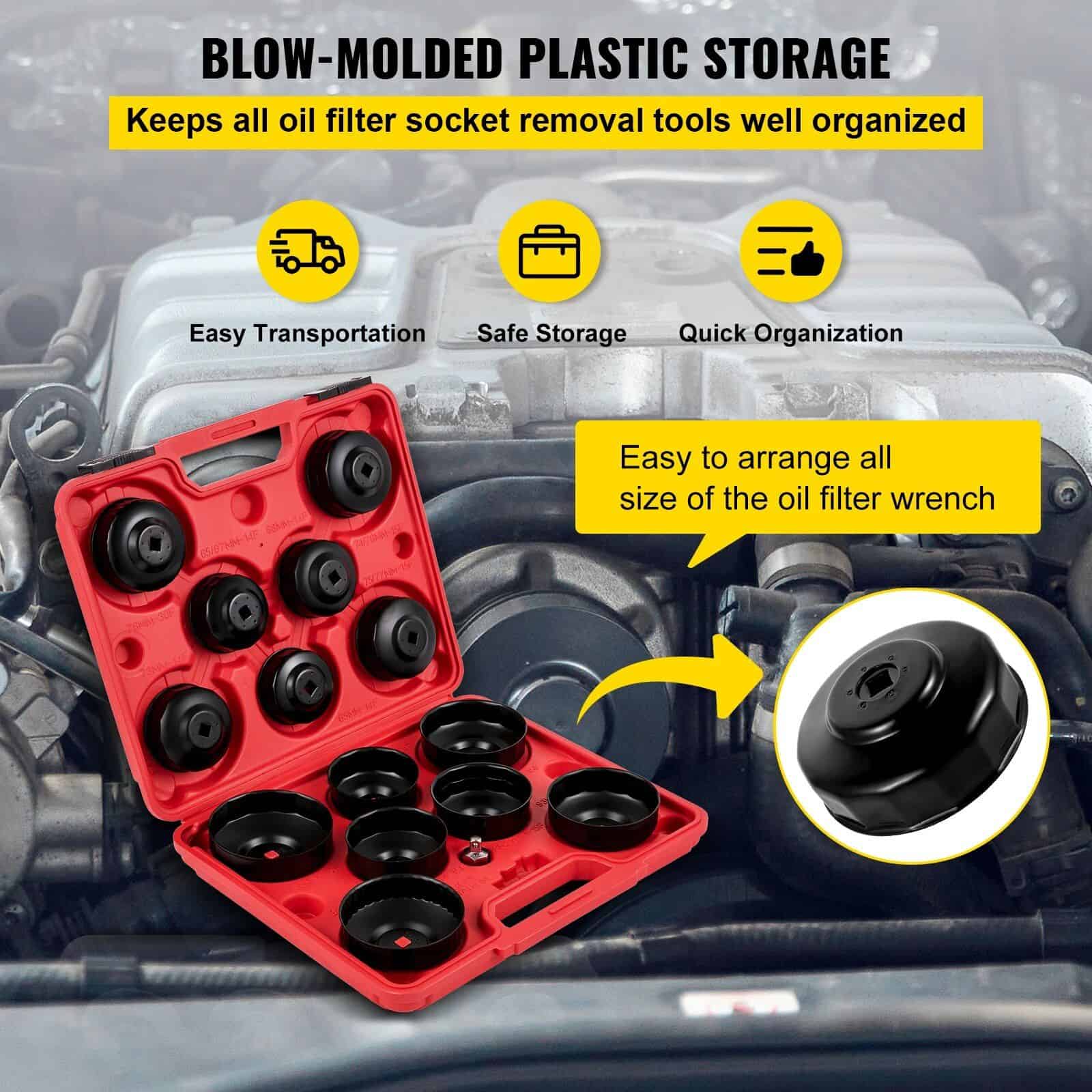 14 Piece Low Profile Oil Filter Socket Set - Image 7