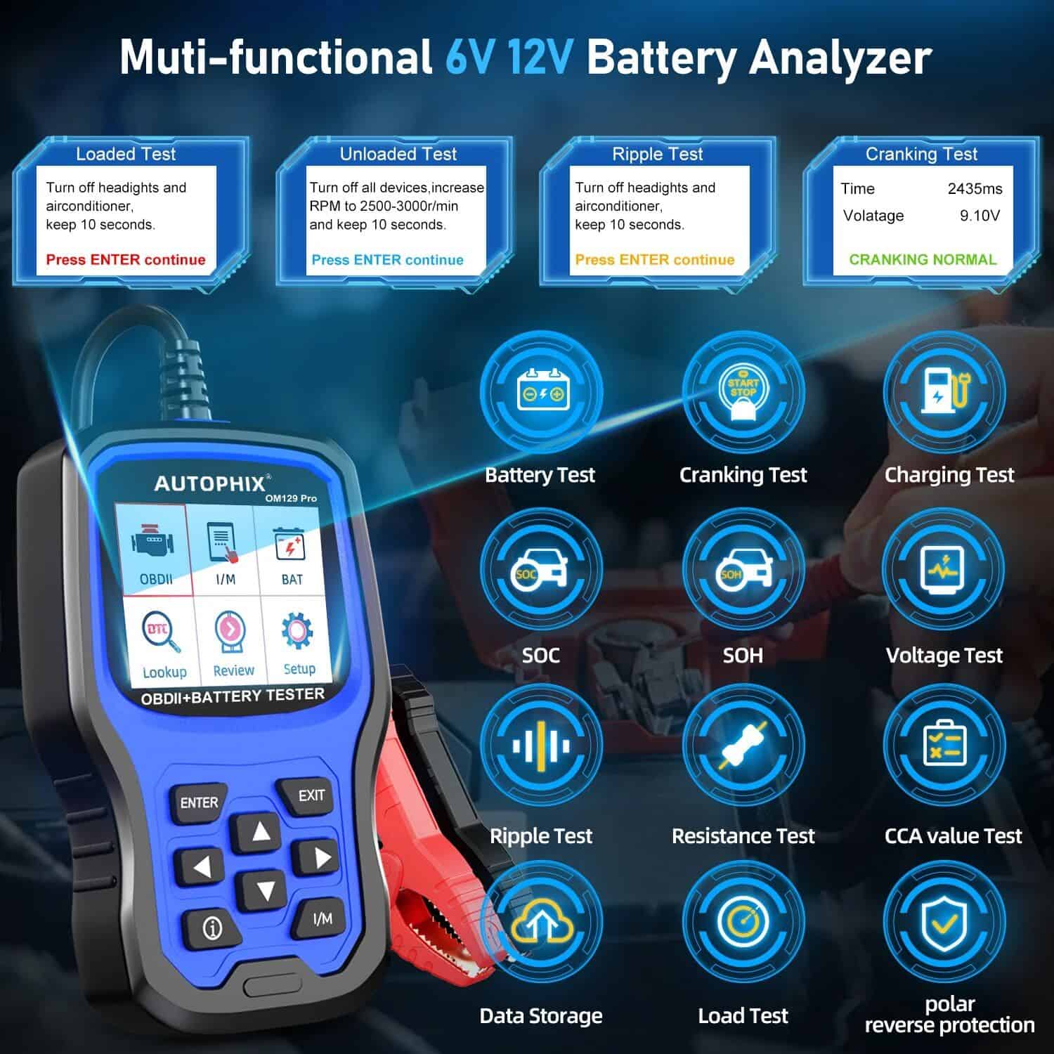 Pro 2-in-1 OBD2 Scanner and Battery Tester for Enhanced Vehicle Diagnostics - Image 5