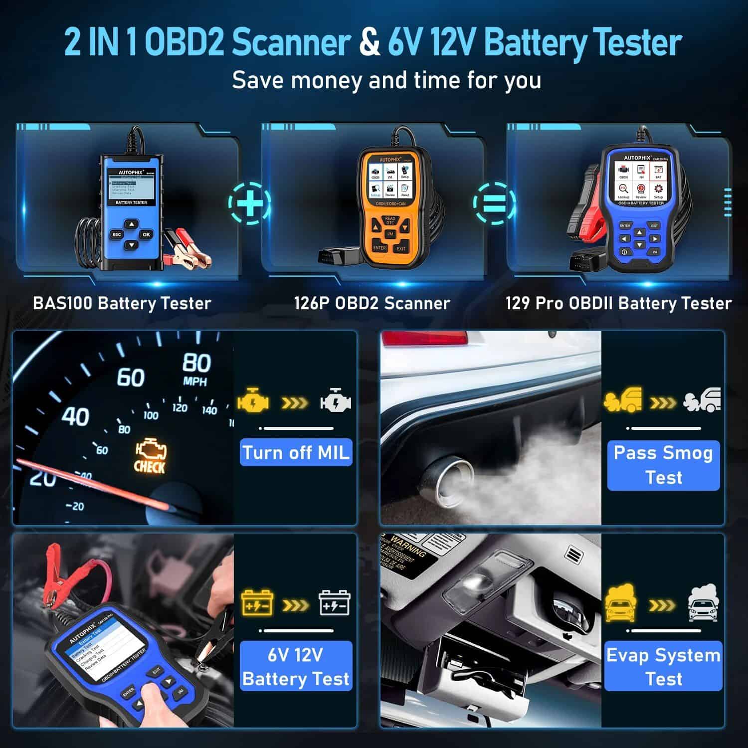 Pro 2-in-1 OBD2 Scanner and Battery Tester for Enhanced Vehicle Diagnostics - Image 4