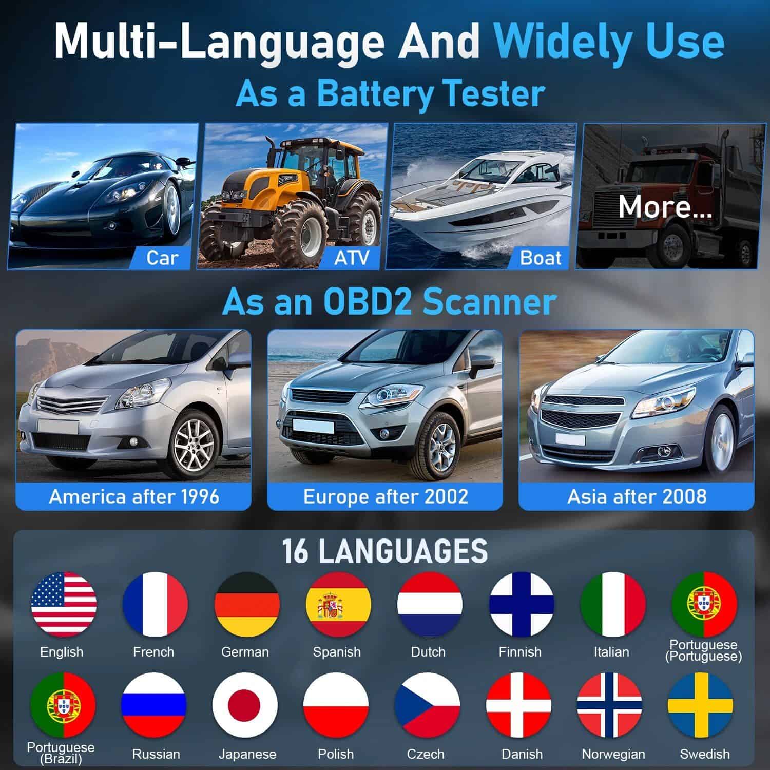 Pro 2-in-1 OBD2 Scanner and Battery Tester for Enhanced Vehicle Diagnostics - Image 7