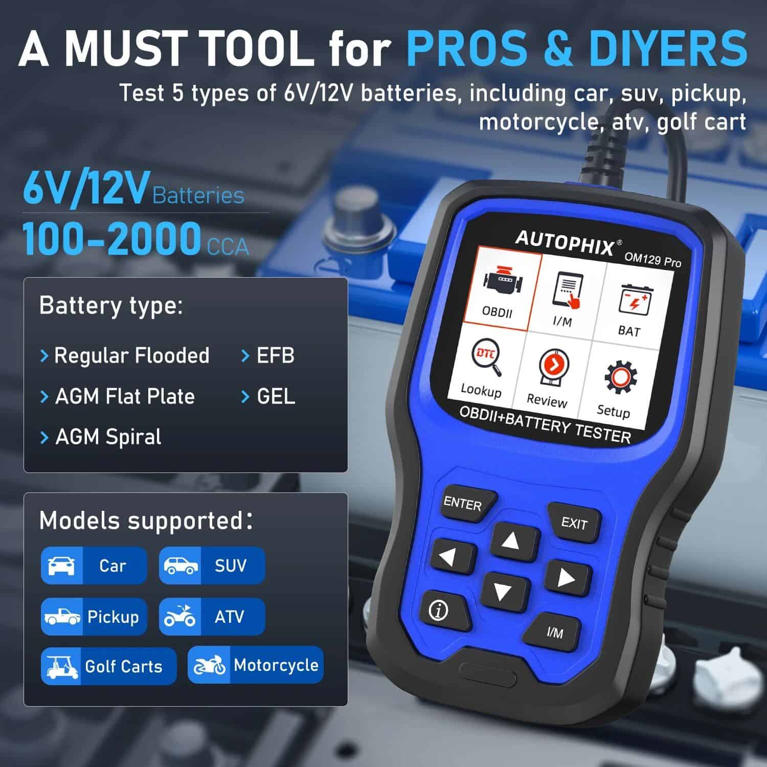 Pro 2-in-1 OBD2 Scanner and Battery Tester for Enhanced Vehicle Diagnostics - Image 10