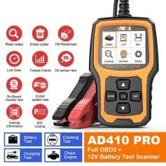 Alternative view of Professional OBD2 Scanner with Battery Test and Diagnostic Features