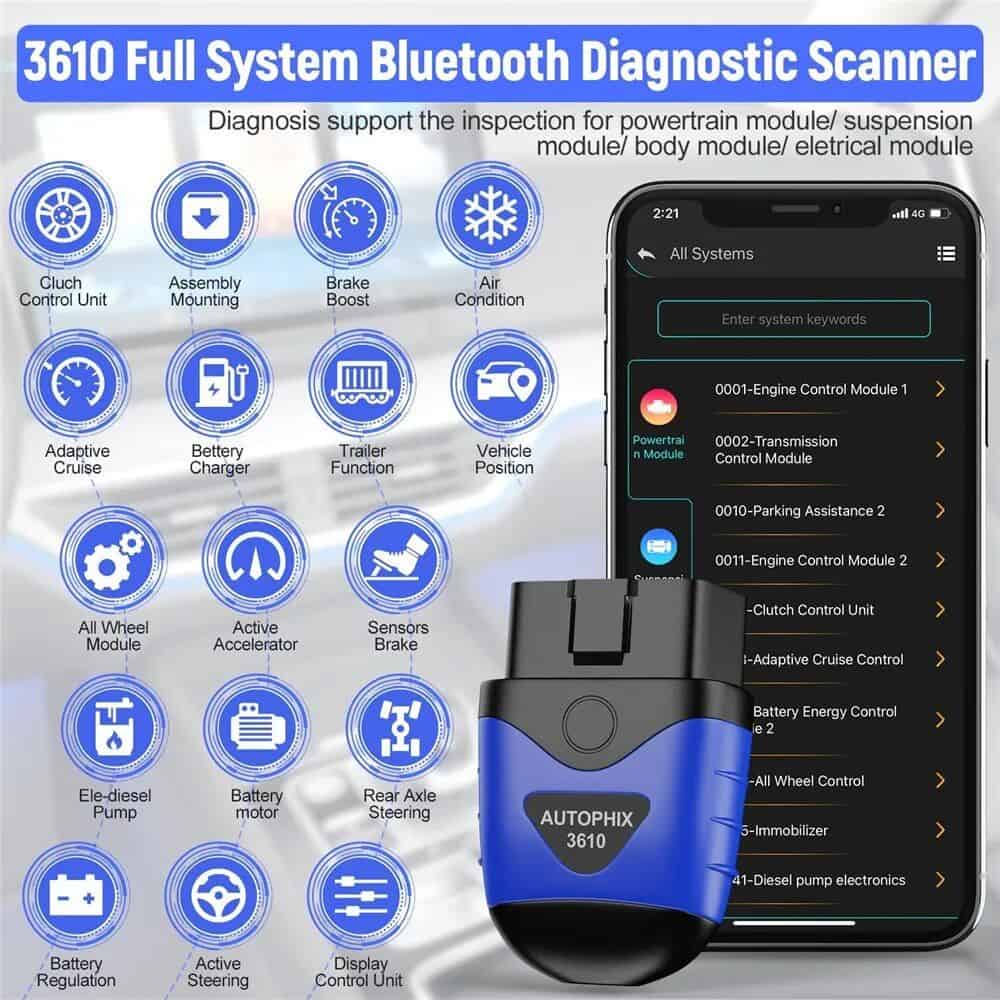 OBD2 Bluetooth Full System Diagnostic Scanner for VW, Audi, Skoda, Seat - Image 3