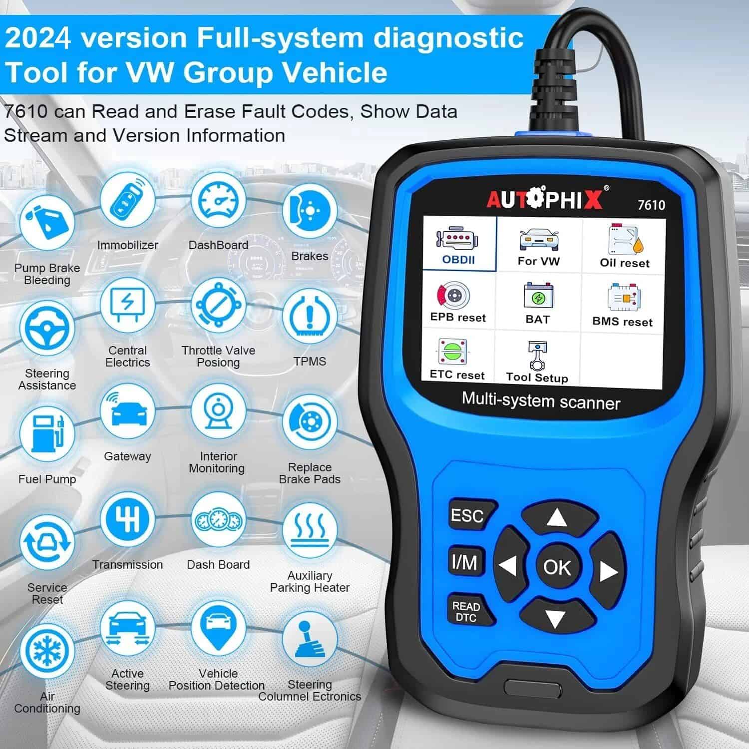 OBD2 Full System Diagnostic Scanner for Volkswagen Group Vehicles - Image 4