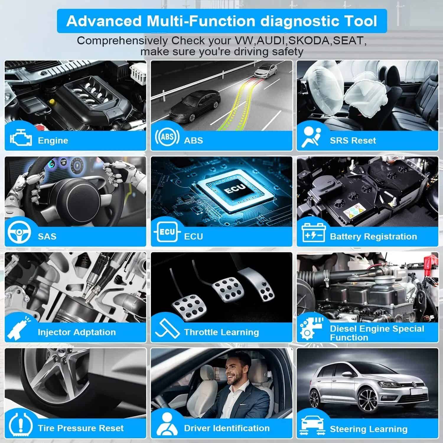 OBD2 Full System Diagnostic Scanner for Volkswagen Group Vehicles - Image 3