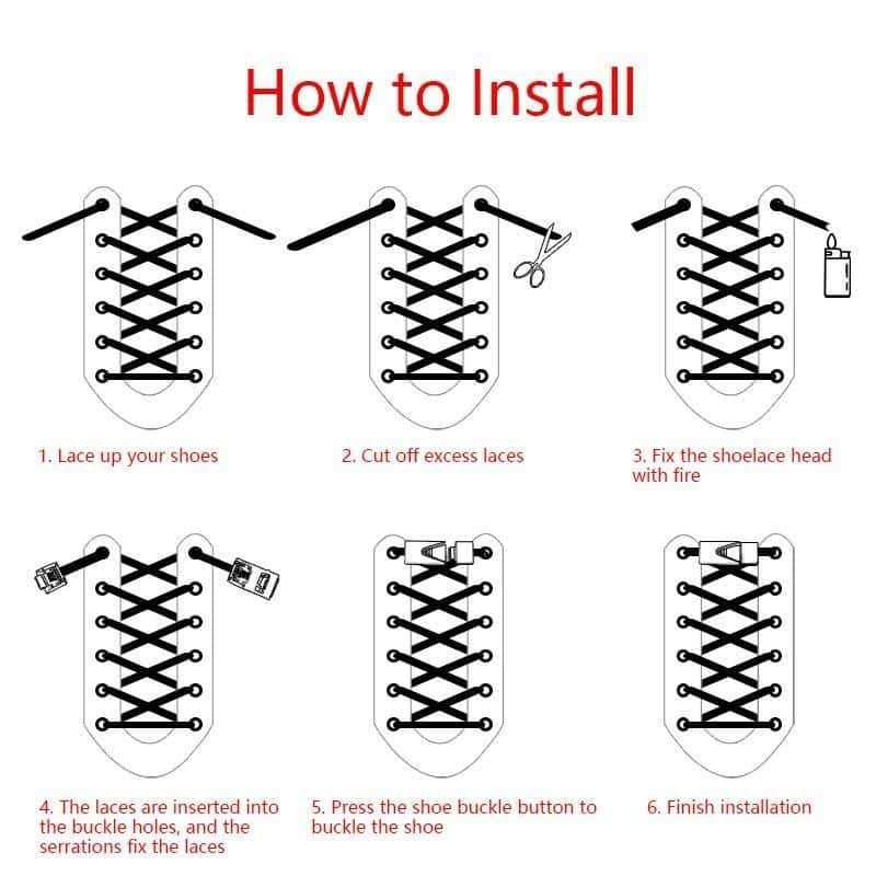 Hook Lock No Tie Shoelaces - Elastic Laces for Sneakers - Image 7