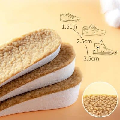 Alternative view of Winter Warm Height Increase Insoles - 1Pair Sports Shock Absorption Shoes Insole