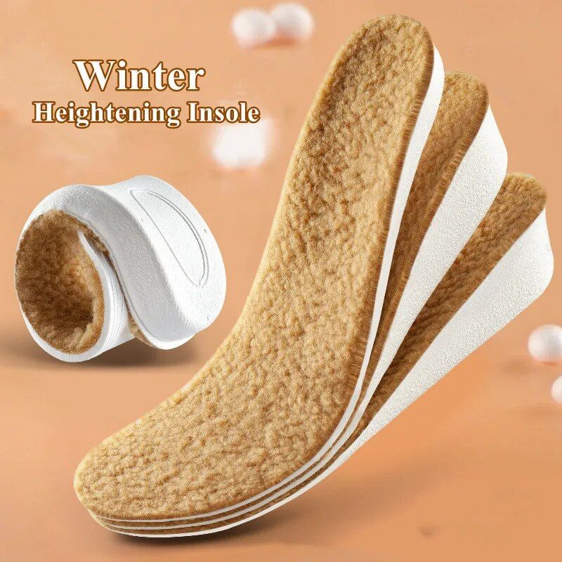 Winter Warm Height Increase Insoles - 1Pair Sports Shock Absorption Shoes Insole - Image 3