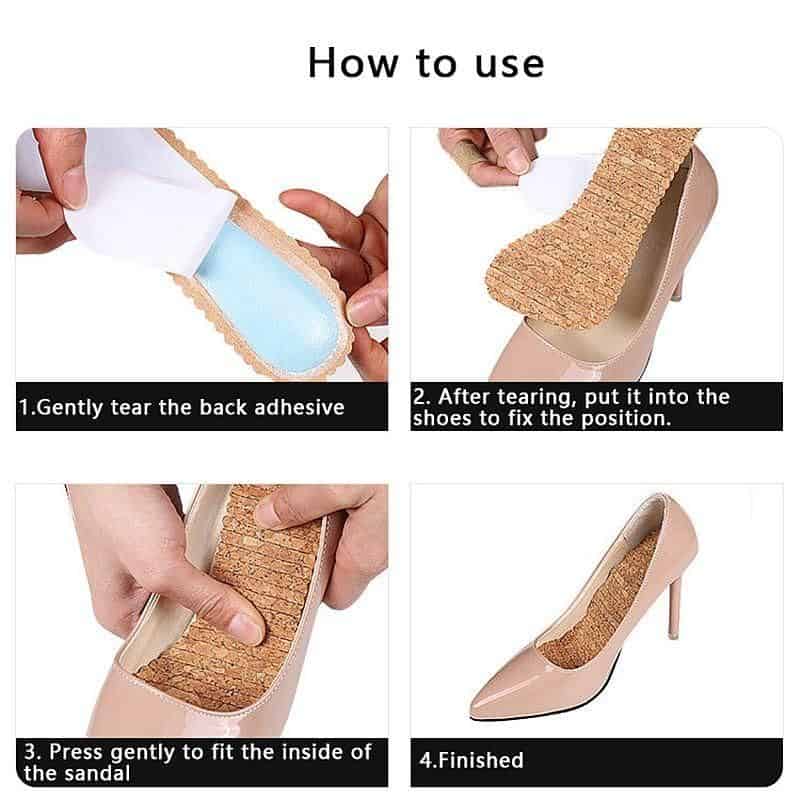 Cork Non-slip Shoe Pads: Ultimate Comfort for Women's Sandals and High Heels - Image 7