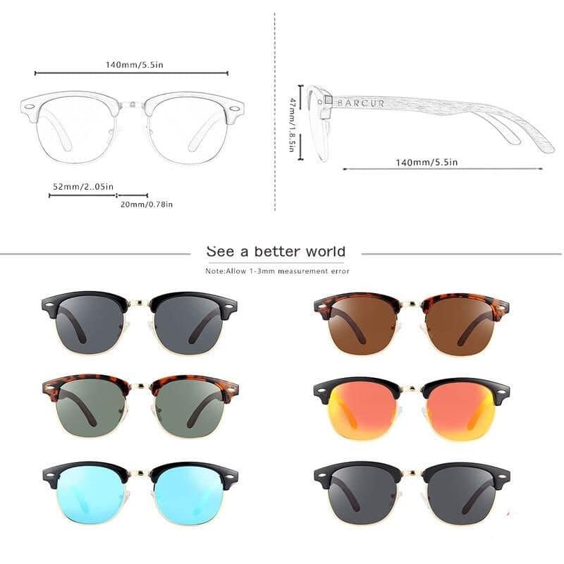 Classic Polarized Wooden Sunglasses - Image 7