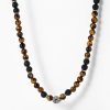 Men's Tiger Eye & Lava Stone Beaded Choker