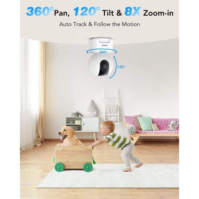 4MP High-Definition WiFi Smart Indoor Camera with Human Sound Detection and Alexa Compatibility - Image 8