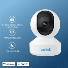 Alternative view of 2K 4MP Pan & Tilt WiFi Indoor Camera with 2-Way Audio and AI Detection