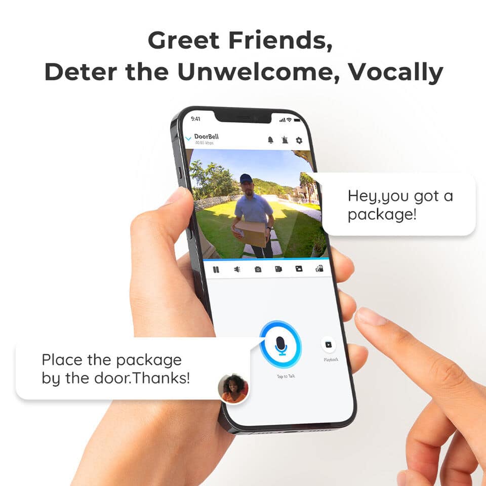 Smart Video Doorbell with Chime, WiFi & PoE, Human Detection, Works with Alexa & Google Assistant - Image 9