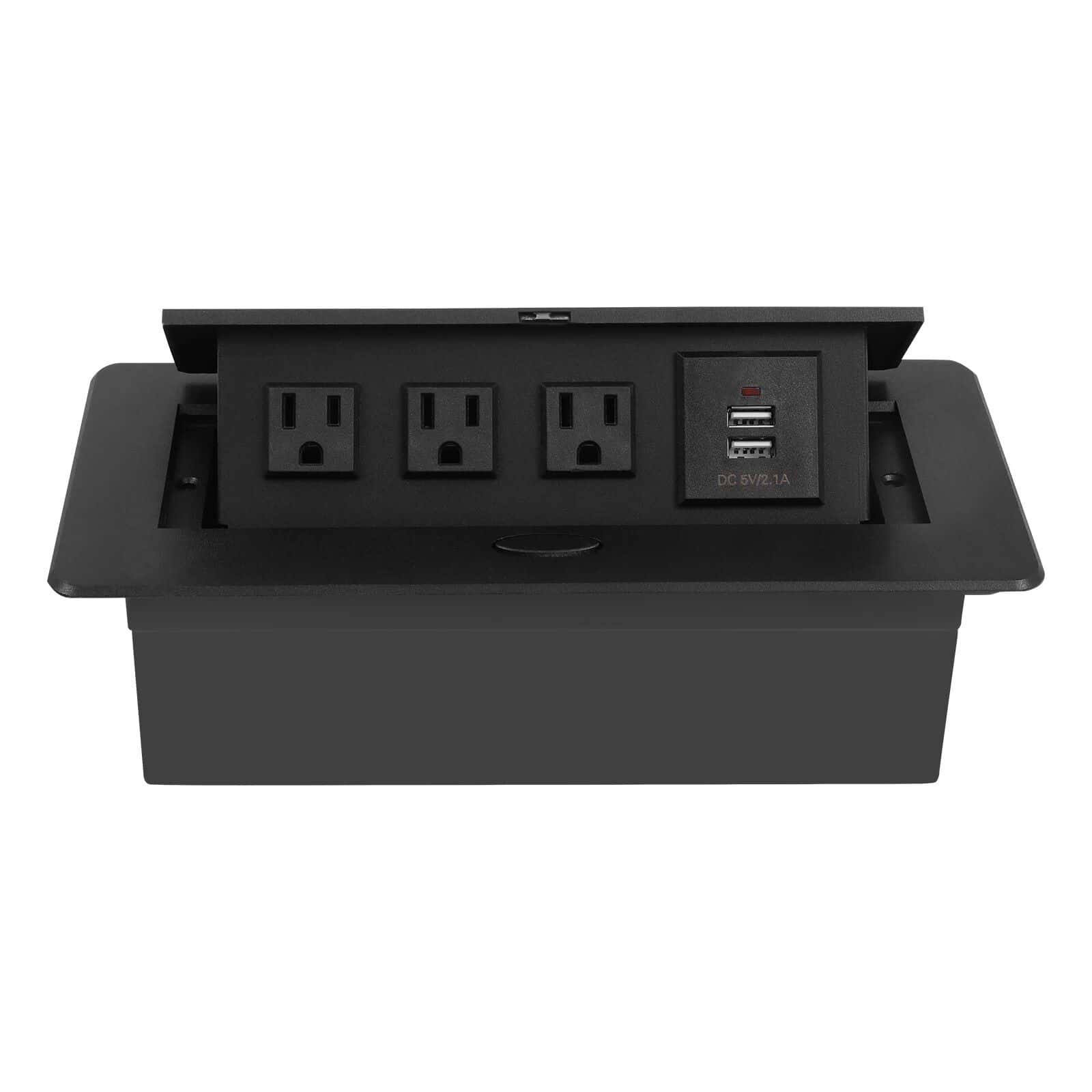 Aluminum Alloy Desktop Pop-Up Power Socket with USB Ports - Image 6