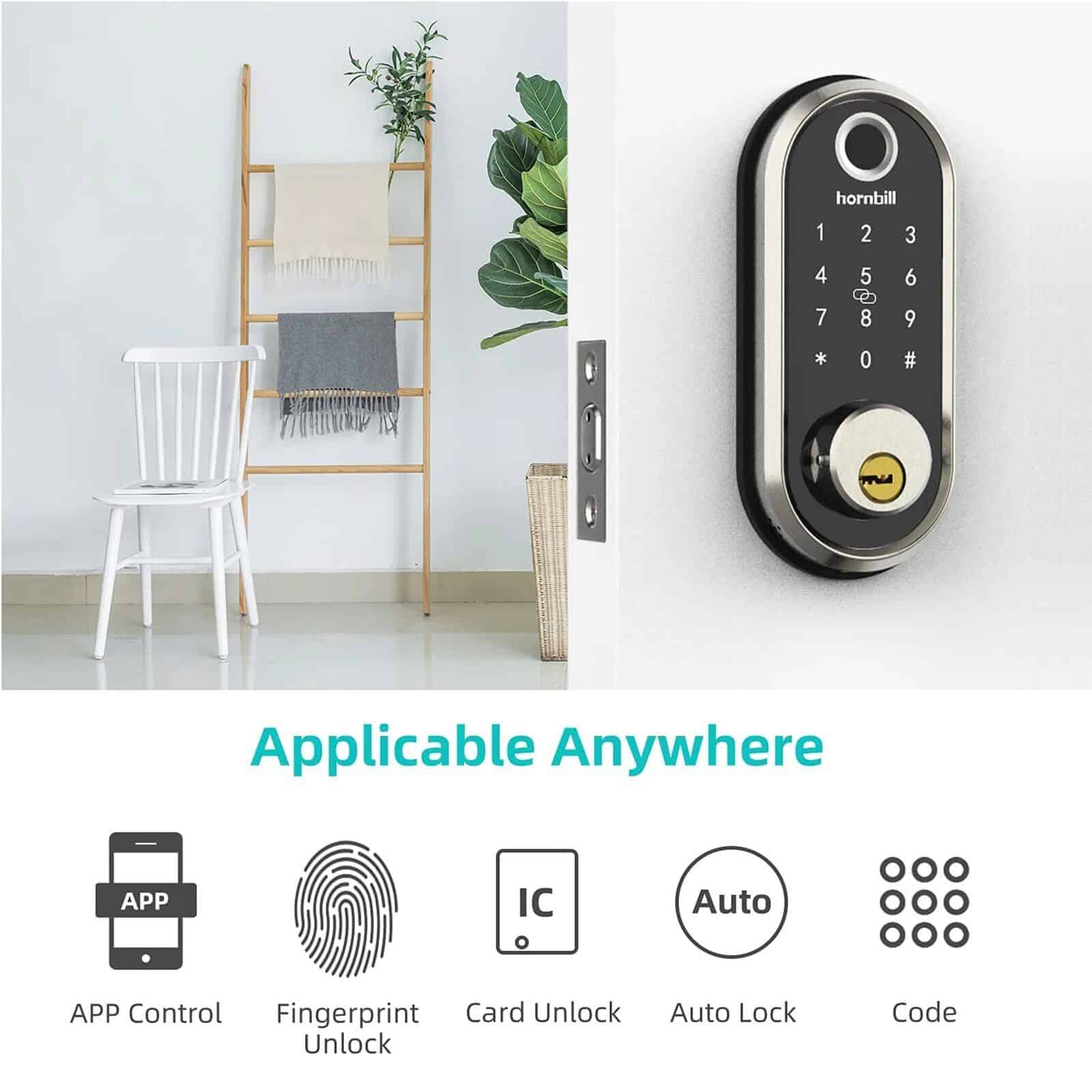 WiFi Enabled Smart Door Lock with Biometric Fingerprint, IC Card, and Remote Unlock - Image 7