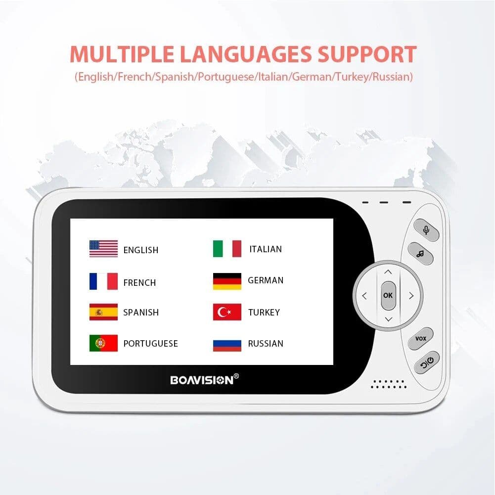 Wireless 4.3" Video Baby Monitor with Night Vision, Intercom, and Temperature Sensor - Image 6