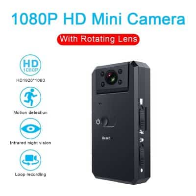 Alternative view of 1080P Mini Camcorder with Night Vision and Motion Detection