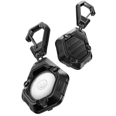 Shockproof Silicone AirTag Case with Carabiner