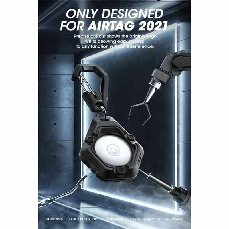 Shockproof Silicone AirTag Case with Carabiner - Image 5