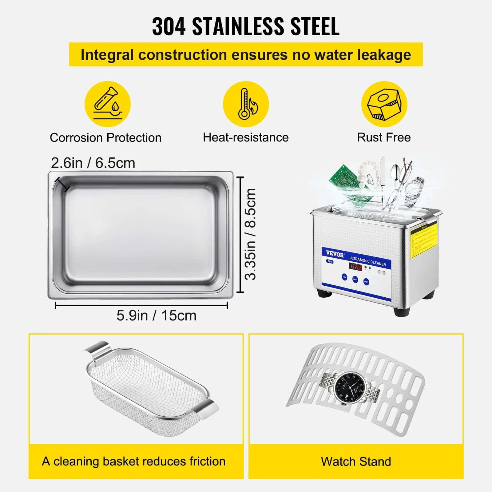 Ultimate 800ml Ultrasonic Cleaner: Portable Washing Machine - Image 6
