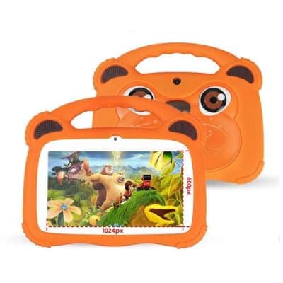 7-inch Android 10 Kids Tablet with Tiger Pattern Case and 16GB Storage