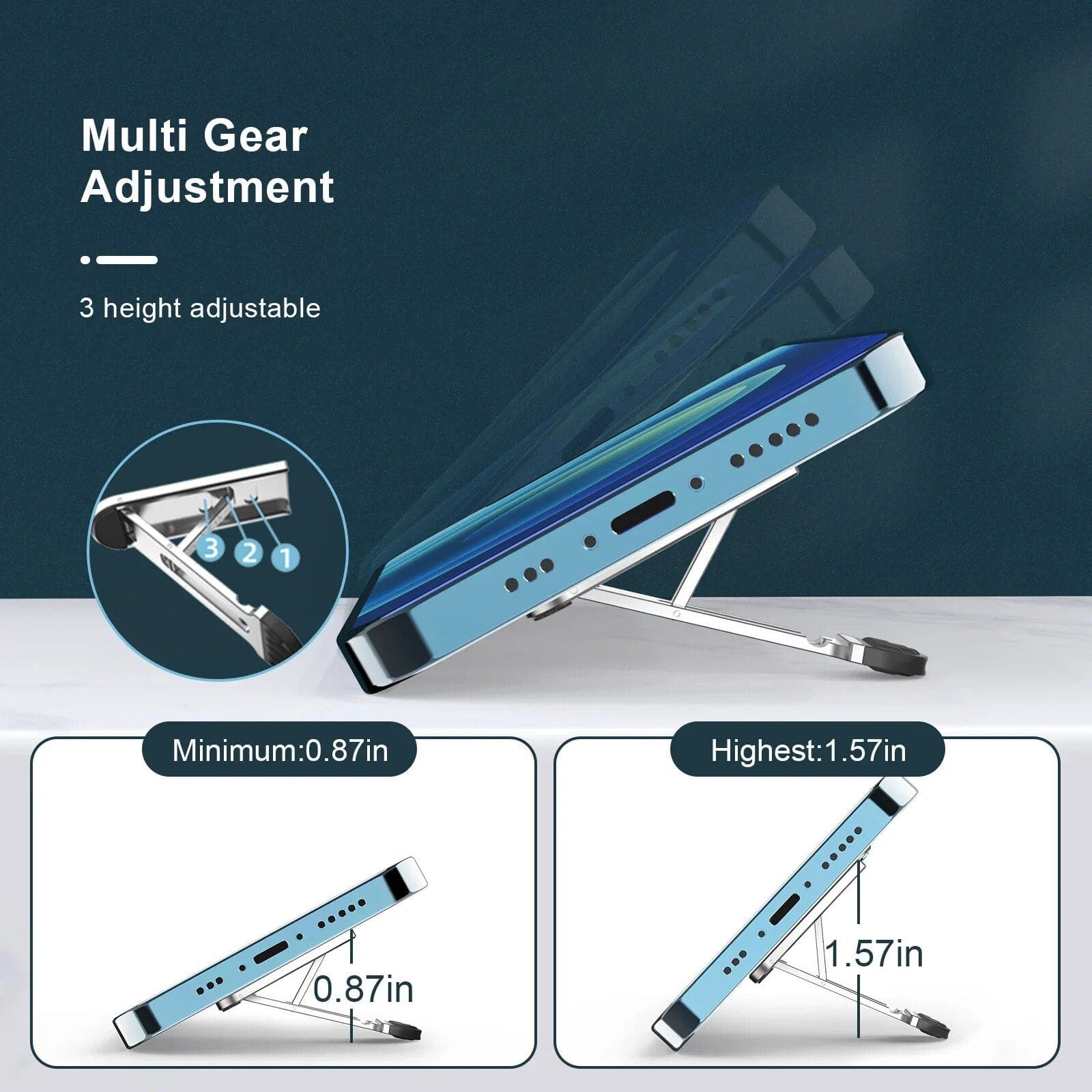 Portable Desktop Phone Holder - Universal Aluminium Alloy Stand - Image 6