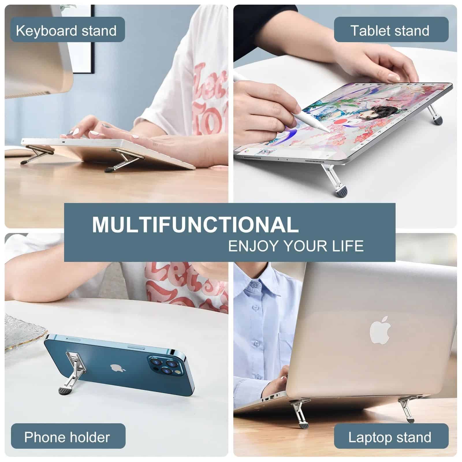 Portable Desktop Phone Holder - Universal Aluminium Alloy Stand - Image 4