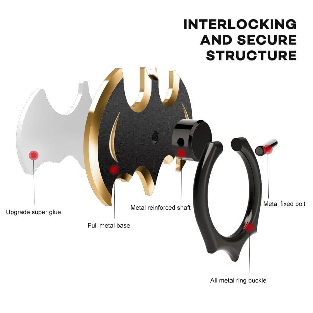 Luxury Bat Finger Ring Phone Holder & Stand - Image 4