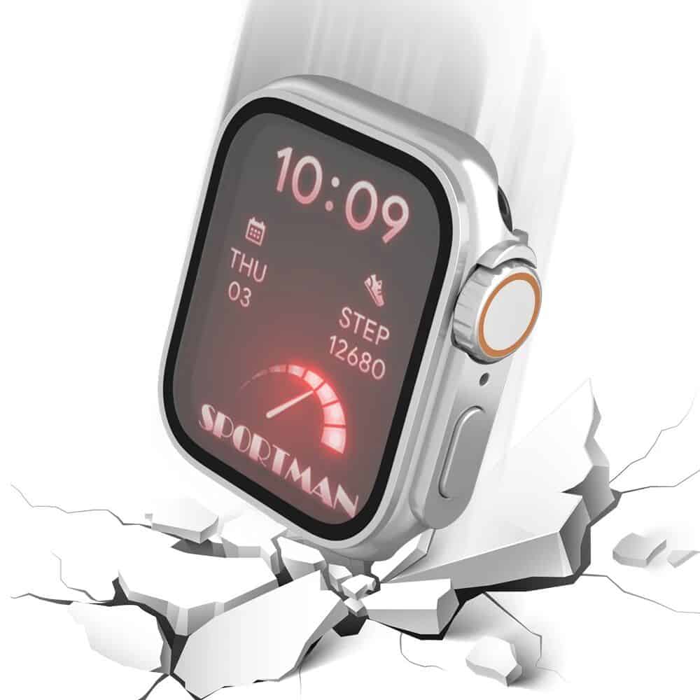 Apple Watch Ultra-Look Case Cover with Tempered Glass - Image 4