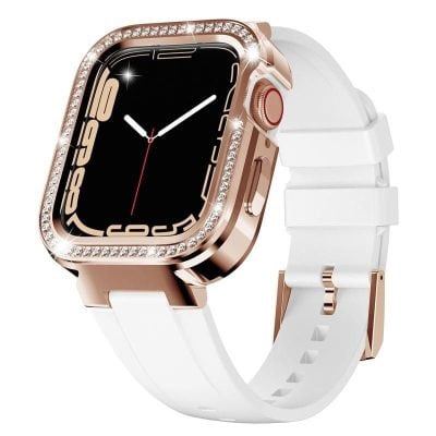 Luxury Diamond Stainless Steel Strap & Case for Apple Watch