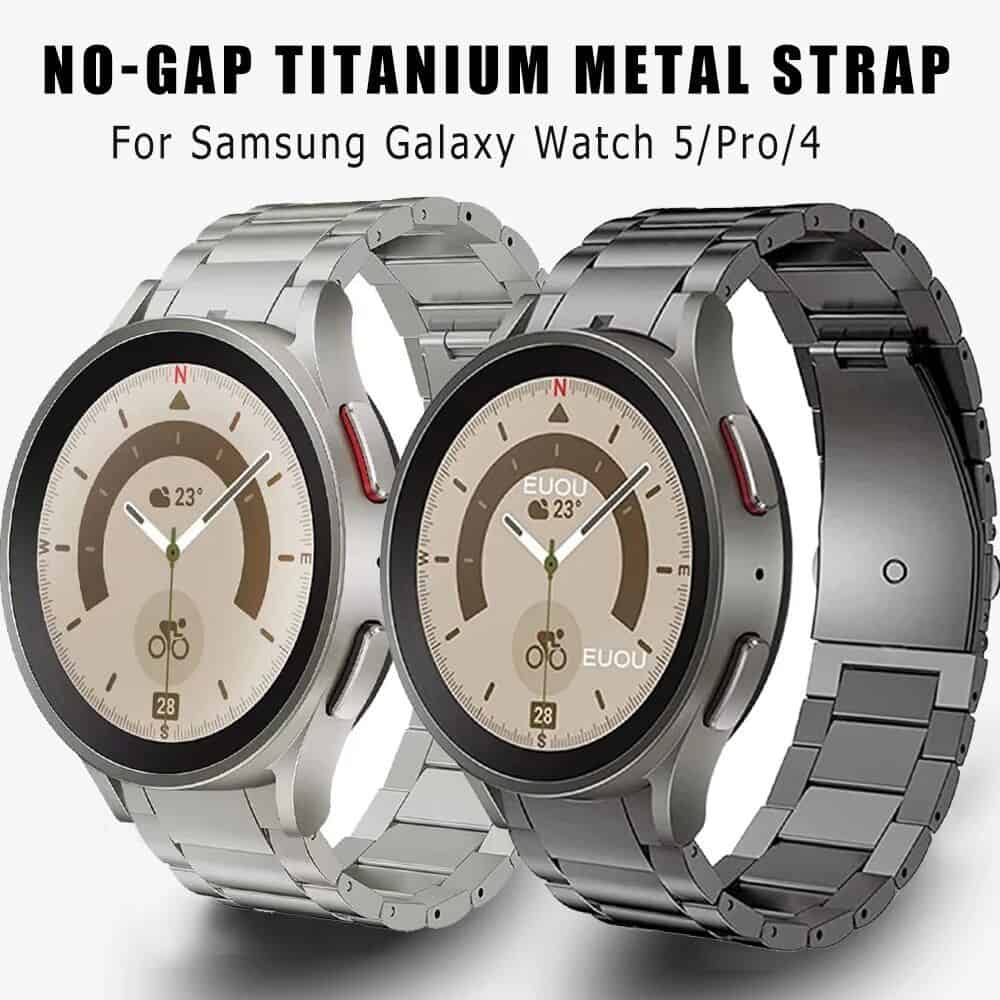 Premium Titanium Metal Strap for Samsung Galaxy Watch 4 & 5 Series - Image 2