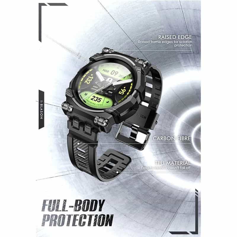 Rugged TPU Watch Band and Screen Protector for Galaxy Watch 6 Classic - Image 4